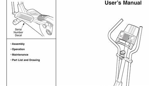 pro form 831.285820 user manual