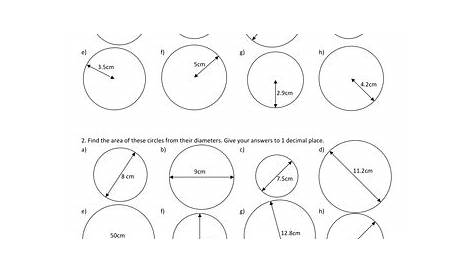 Maths worksheet: Area of a Circle by Tristanjones - Teaching Resources