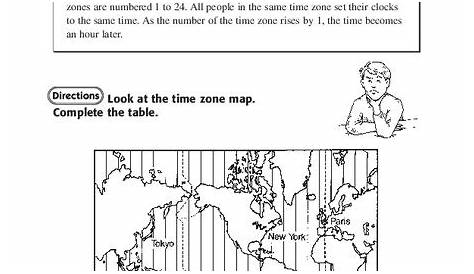 Usa Time Zones Map Worksheet : Printable us timezone map with state