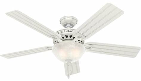 Hunter Beachcomber 52-in White LED Indoor/Outdoor Ceiling Fan (5-Blade) in the Ceiling Fans