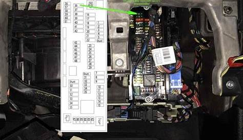 Fuse box diagram BMW X3 F25 and relay with assignment and location
