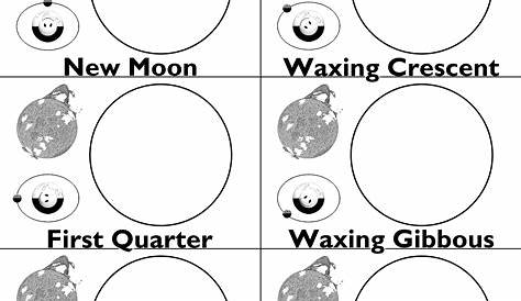 moon worksheet for kindergarten