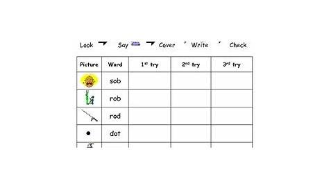 spelling for kindergarten worksheets