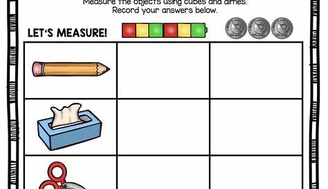 measure worksheet kindergarten
