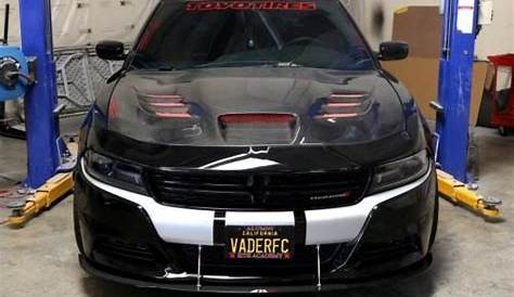 2015-2018 Dodge Charger R/T APR Carbon Fiber Front Splitter + Rods