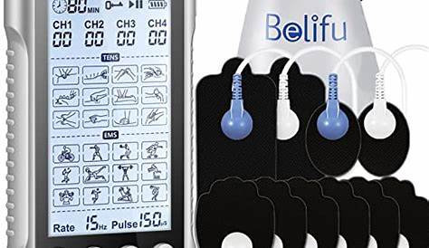 Amazon.com: Belifu 4 Independent Channel TENS EMS Unit, 24 Modes,30