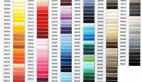 coats sewing thread colour chart