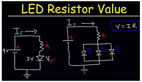 How To Select The Resistor Value In a LED Circuit Using Ohm's Law - YouTube