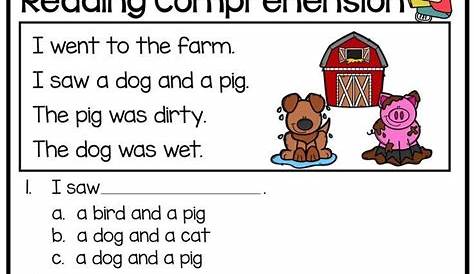 Free Reading Comprehension | Reading comprehension kindergarten