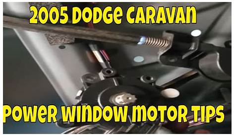 Tips to installed power window motor on 2005 Dodge Grand Caravan - YouTube