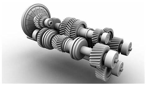 6 speed Reverse Gear Box with Accurate Ratios 3D Model .ma .mb