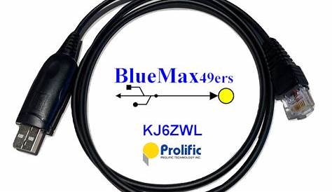 Kenwood NX-901 Prolific KPG-46p 3 ft Radio Programming Cable - BlueMax49ers