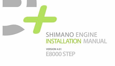 SHIMANO E8000 STEP INSTALLATION MANUAL Pdf Download | ManualsLib