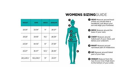 women's wetsuit sizing chart