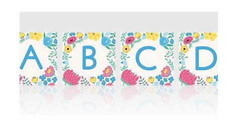 flower alphabet letters to print