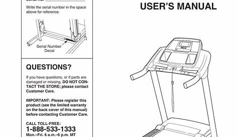 Image Treadmill 15.5S Manual