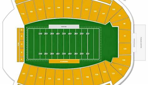 wvu football seating chart with rows
