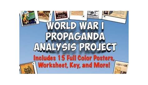 World War 1 Propaganda Worksheet Answer Key - Studying Worksheets