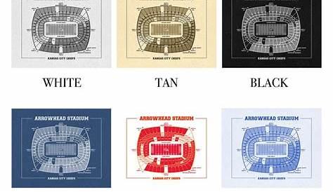 arrowhead seating chart with seat numbers