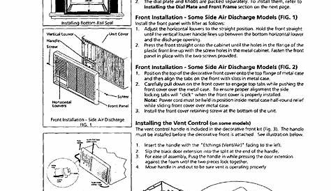 Frigidaire FAK083J7V4 User Manual AIR CONDITIONER Manuals And Guides