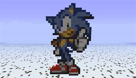 Sonic Pixel Art Minecraft Project