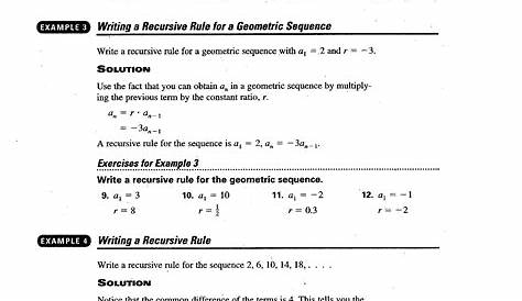 geometric sequences practice worksheet