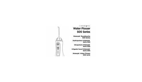 waterpik water flosser manual