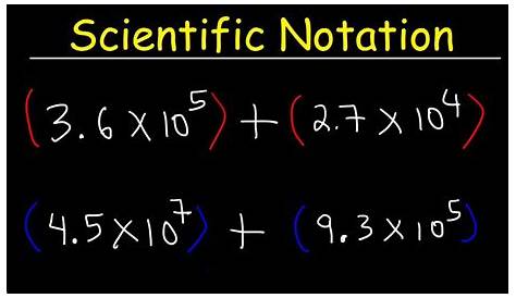 Adding Subtracting Scientific Notation Worksheet