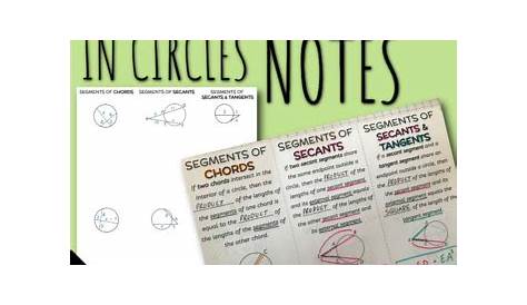 segment relationships in circles worksheets