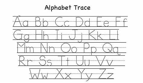 Pre K Alphabet Tracing Worksheets | AlphabetWorksheetsFree.com