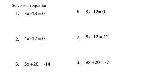 Algebra 1 Practice Worksheet Printable | Algebra Worksheets | Printable