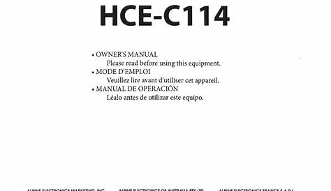 alpine hce c117d owner's manual