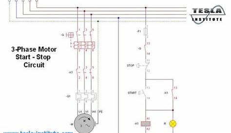 schematic diagram of a simple start stop motor control circuit