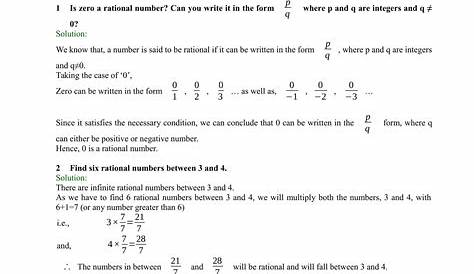 math number system worksheet