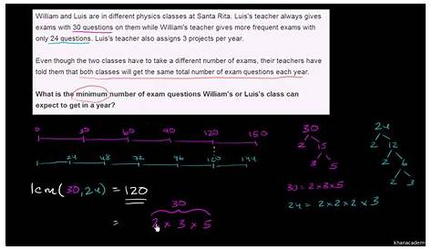 math worksheet gcf lcm answers