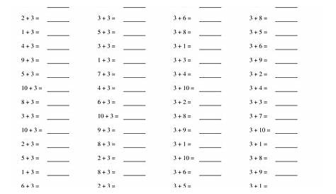math drill sheets addition