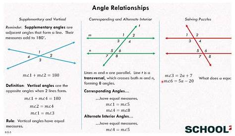 line and angle relationships worksheet