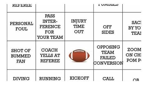 Free Football Bingo Cards | Free football, Bowls and Printing