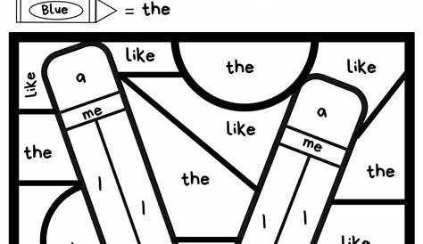Coll Coloring Pages : Summer Sight Word Coloring Pages First Grade