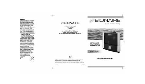 bionaire bul8000 um owner's manual