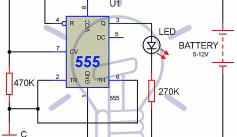 How to Make a Simple LED Flashing Circuit using 555 Timer IC