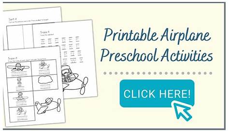 Printable Airplane Activities for Preschoolers