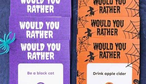 Halloween Would You Rather Questions {Free Printable} - Play Party Plan