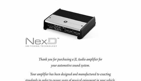 JL AUDIO XD400/4 CAR AMPLIFIER OWNER'S MANUAL | ManualsLib