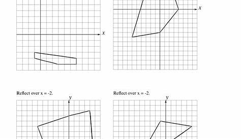 geometry reflection worksheets