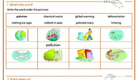 Worksheets Helping the Environment | Pollution | Environmental Issues
