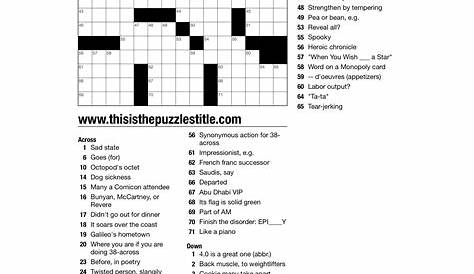 themed printable crossword puzzles