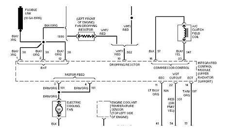 1999 Ford Taurus System Wiring Diagram cooling Fan Circuit | Schematic