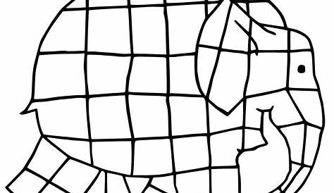 Elmer the Elephant 1 Coloring Page - Free Printable Coloring Pages for Kids