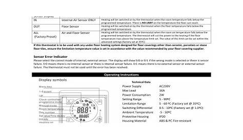 Touch Screen Thermostat Operation Manual | Manualzz